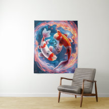 Tapisserie murale Poissons Orbite Éthérée