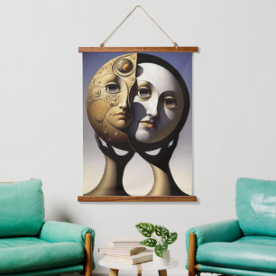 Tapisserie murale Soleil et Lune