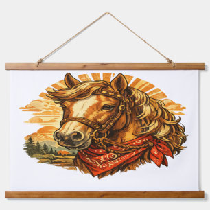 Tapisserie murale suspendue de cow-boy occidental