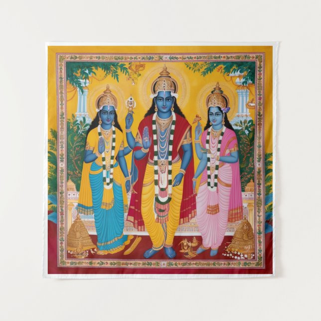 Tapisserie : Mythologie indienne Ramayan (Devant)