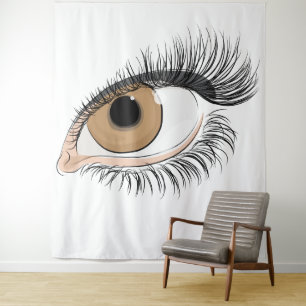 Tapisserie œil sur le mur