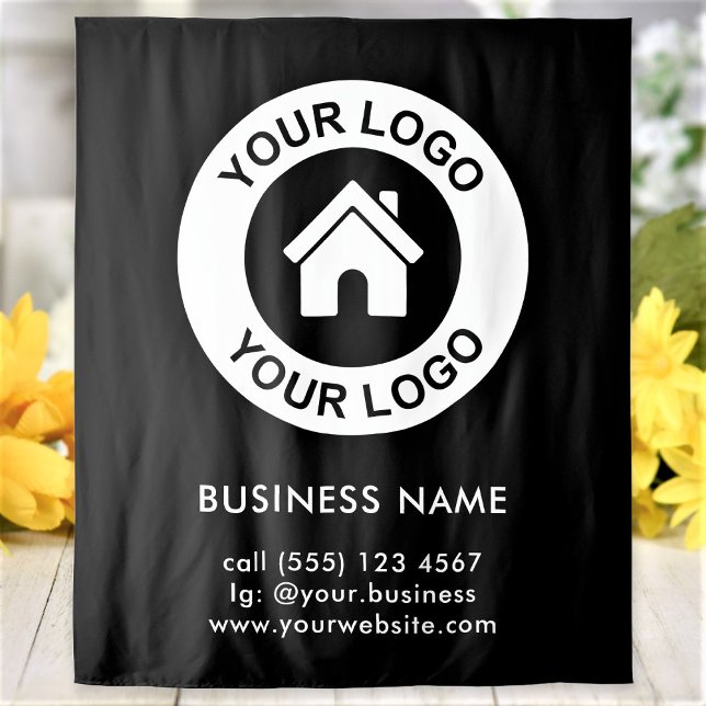 Tapisserie personnalisée avec logo d'entreprise et (Créateur téléchargé)