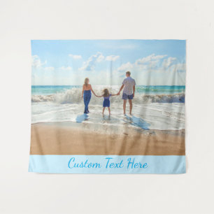 Tapisserie photo personnalisée avec texte personna