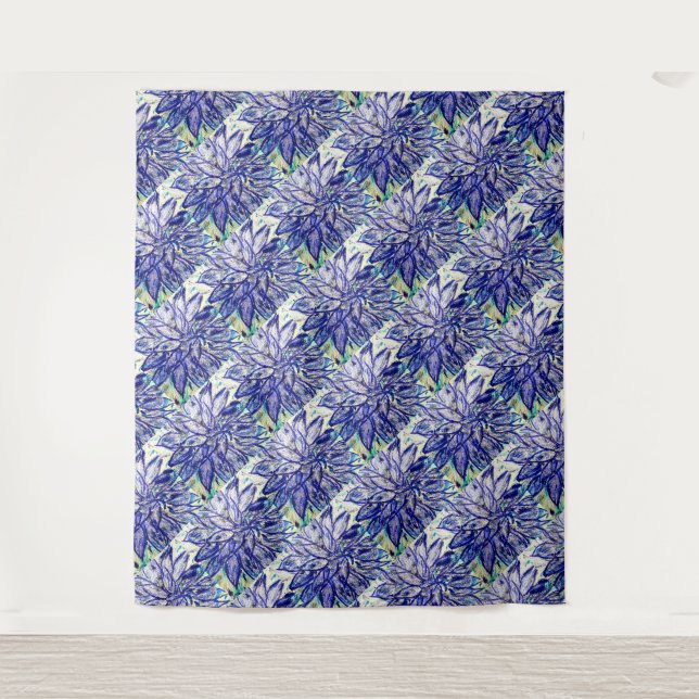 Tapisserie Rare Bleu Dahlia (Devant)