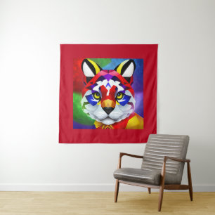 Tapisserie rouge du Chat d'Alexandre