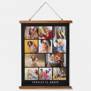 Tapisserie Suspendue 10 Photo Simple Moderne Minimal Noir Nom élégant