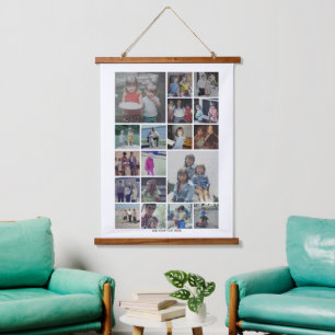 Tapisserie Suspendue 18 Collage photo Montage et texte - Peut modifier