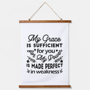 Tapisserie Suspendue 2 Corinthiens 12:9 – Ma Grâce Est Suffisante Art