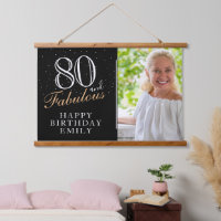 80 et fabuleux Elegant Black 80th Birthday Photo