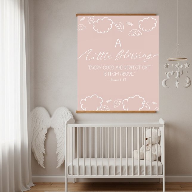 Tapisserie Suspendue A Little Blessing Nursery  James 1:17 Pink (A Little Blessing Nursery James 1:17 Pink Hanging Tapestry)