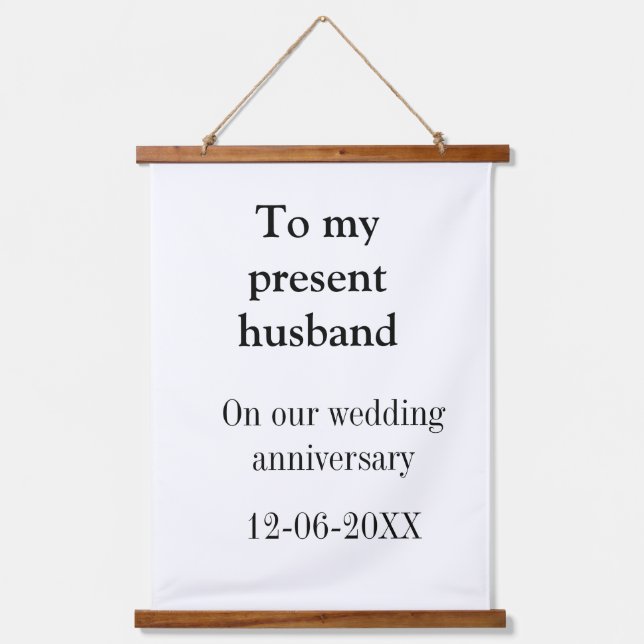 Tapisserie Suspendue À mon mari mariage anniversaire ajouter nom date m (Recto)