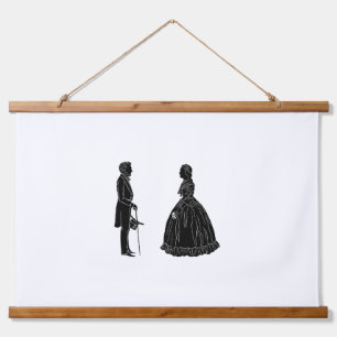 Tapisserie Suspendue abraham lincoln mary todd lincoln silhouette