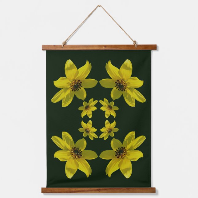 Tapisserie Suspendue Abstrait floral de tournesol Maximilian (Recto)