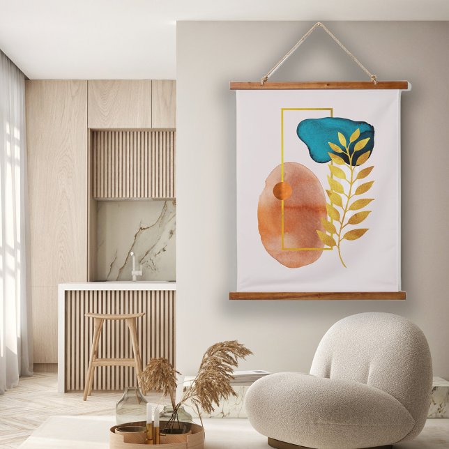 Tapisserie Suspendue Abstrait géométrique du milieu du siècle moderne m (Créateur téléchargé)
