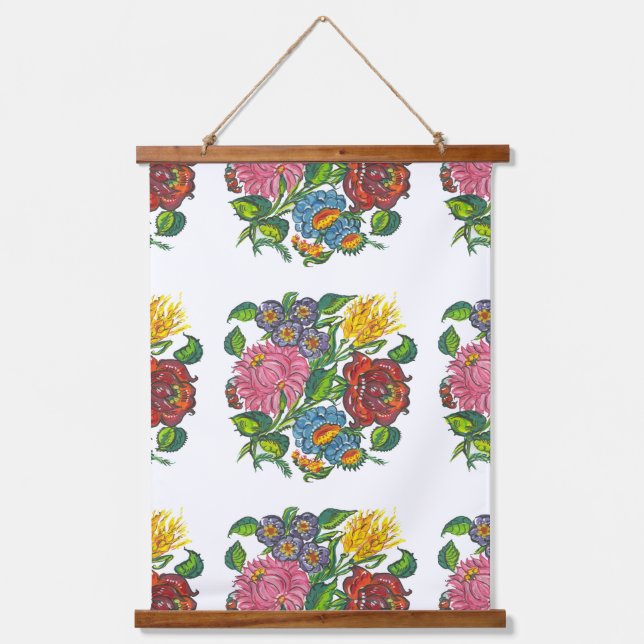 Tapisserie Suspendue Affarian Floral - Kalocsai (Recto)