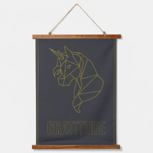 Tapisserie Suspendue Affiche d'affirmation de gratitude d'un cheval lic