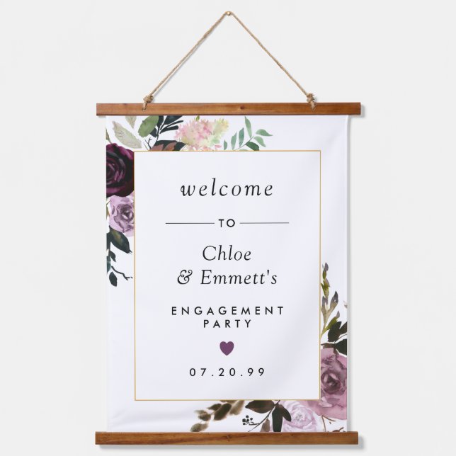 Tapisserie Suspendue Affiche de bienvenue du groupe d'engagement floral (Recto)