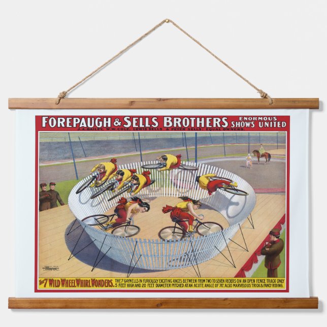 Tapisserie Suspendue Affiche De Cirque Des Sept Gaynells Vélos D'Équita (Devant)