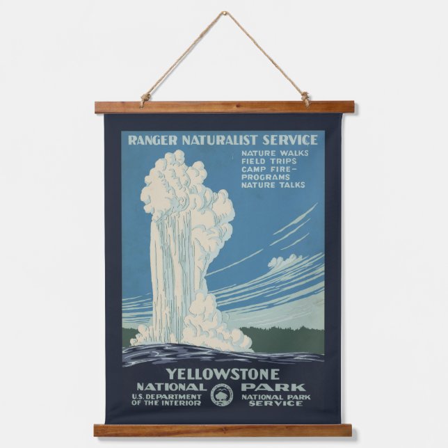 Tapisserie Suspendue Affiche De Voyage Pour Le Parc National De Yellows (Recto)