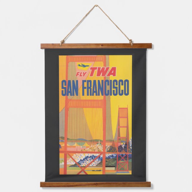 Tapisserie Suspendue Affiche De Voyage Pour Vol Twa À San Francisco (Recto)