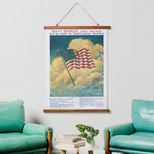 Tapisserie Suspendue Affiche historique du drapeau américain patriotiqu