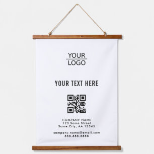 Tapisserie Suspendue Ajouter votre logo QR Code Texte Promotion de la s