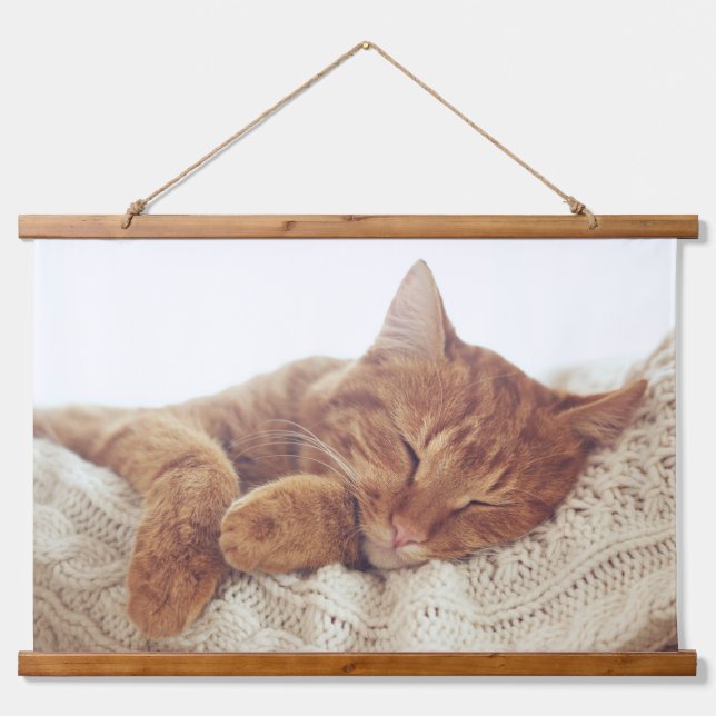 Tapisserie Suspendue Ajouter votre propre | Photo de chat personnalisée (Devant)