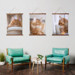Tapisserie Suspendue Ajoutez votre photo de chat de famille personnalis
