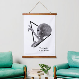 Tapisserie Suspendue Alien gris, la vérité est là