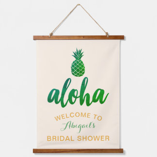 Tapisserie Suspendue Aloha Mariage Shower (Vert)