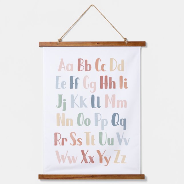 Tapisserie Suspendue Alphabet d'aquarelle Rainbow (Recto)