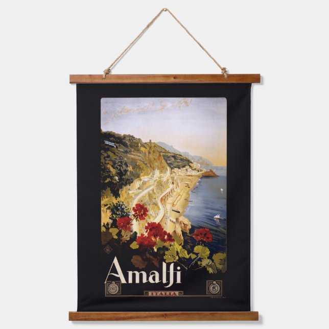 Tapisserie Suspendue Amalfi Italie Vintage voyage (Recto)