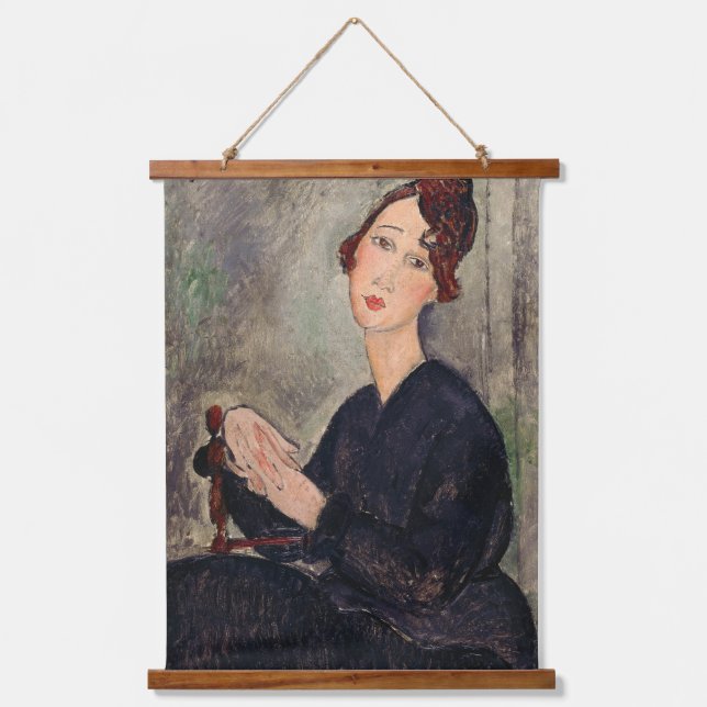 Tapisserie Suspendue Amedeo Modigliani - Portrait de Dedie Hayden (Recto)