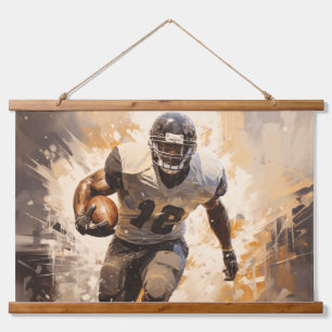 Tapisserie Suspendue American Football Action Sport Peinture Abstraite