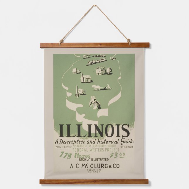 Tapisserie Suspendue American Guide Series Volume On Illinois. (Recto)