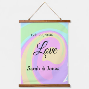 Tapisserie Suspendue Amour fiançailles couple mariage bohpattern coloré