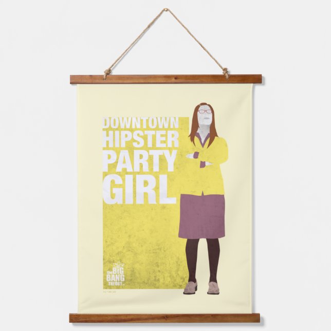 Tapisserie Suspendue Amy | Downtown Hipster Party Girl (Recto)