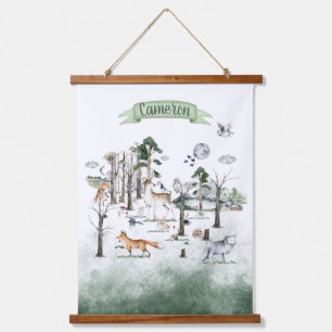 Tapisserie Suspendue Animaux de Whimsical dans le bois personnalisable