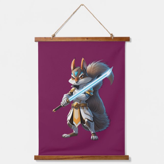 Tapisserie Suspendue Anime Samurai Squirrel Warrior (Recto)
