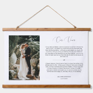 Tapisserie Suspendue Anniversaire du Mariage customisé Photo & Vows