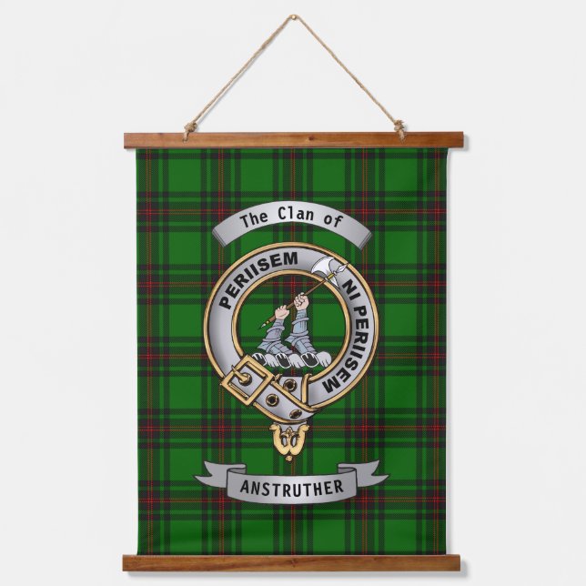 Tapisserie Suspendue Anstruther Clan Badge & Tartan (Recto)