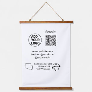 Tapisserie Suspendue Appeler le texte du service client whatsapp Q R co