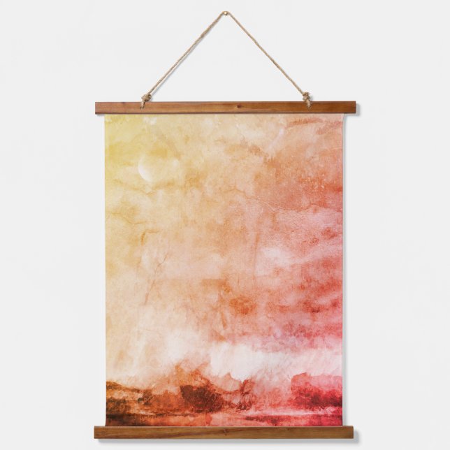 Tapisserie Suspendue Aquarelle Abstraite de la lune de tempête accrocha (Recto)