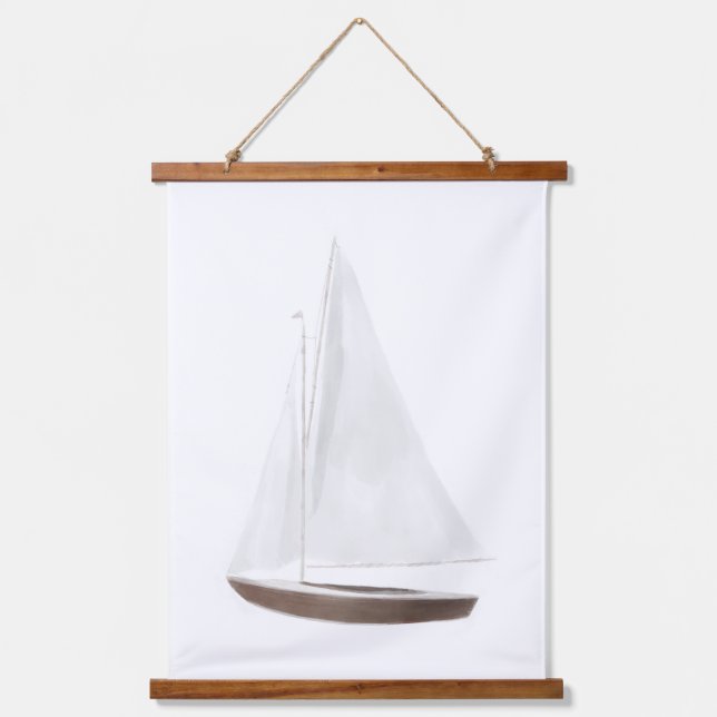Tapisserie Suspendue Aquarelle bateau à voile Décor (Recto)
