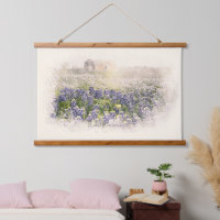 Aquarelle esquissée du champ Bluebonnet