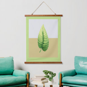 Tapisserie Suspendue Aquarelle moderne feuille simple