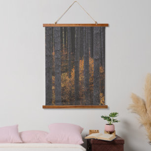 Tapisserie Suspendue Arbres et doré feuillage d'automne