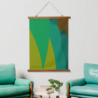 Tapisserie Suspendue Arbres forestiers Abstraits
