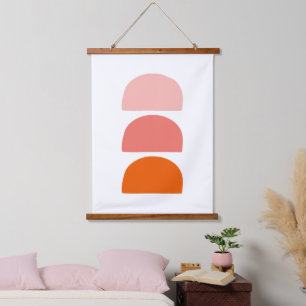 Tapisserie Suspendue Arcs Corail rose Orange