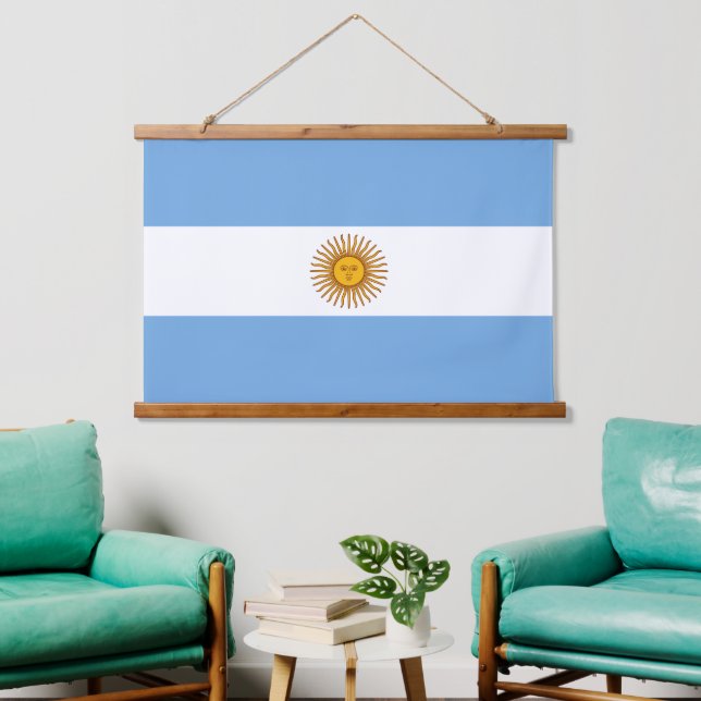 Tapisserie Suspendue Argentine Drapeau national Décor patriotique argen (Salon)
